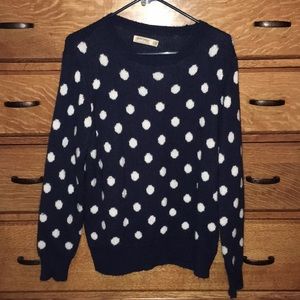 Soft pullover polka dot sweater